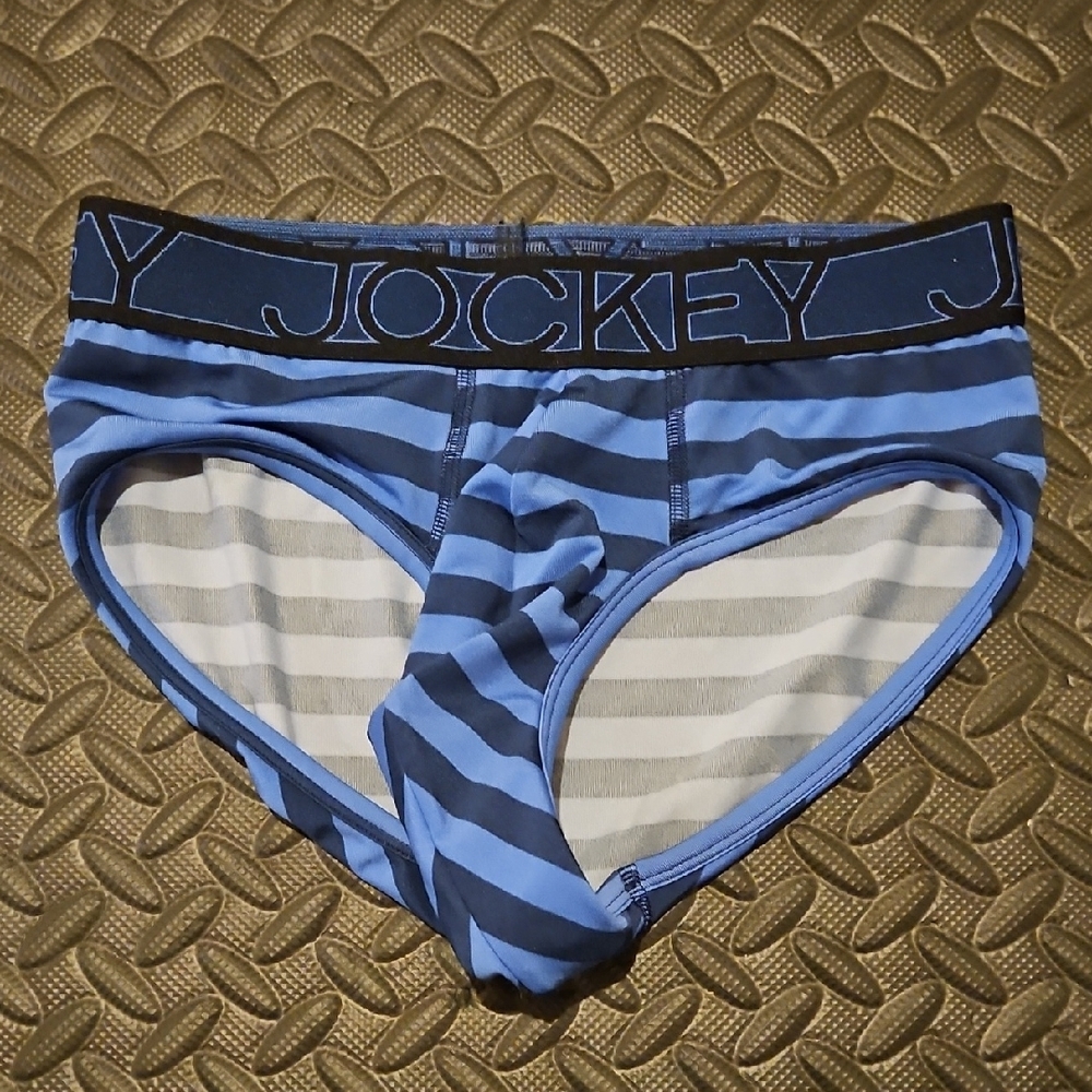 Jockey Blue Striped Briefs